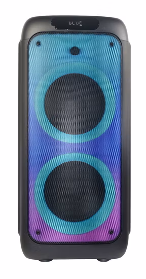 2022 New Dual 8inch Caixa De Som Bluetooth Wireless Rechargeable Stereo Karaoke Tws PRO Party Speaker with Fire Flame Light