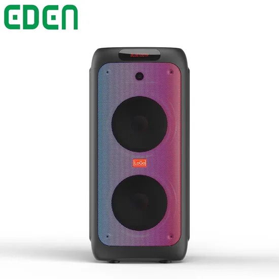 2022 New Dual 8inch Caixa De Som Bluetooth Wireless Rechargeable Stereo Karaoke Tws PRO Party Speaker with Fire Flame Light