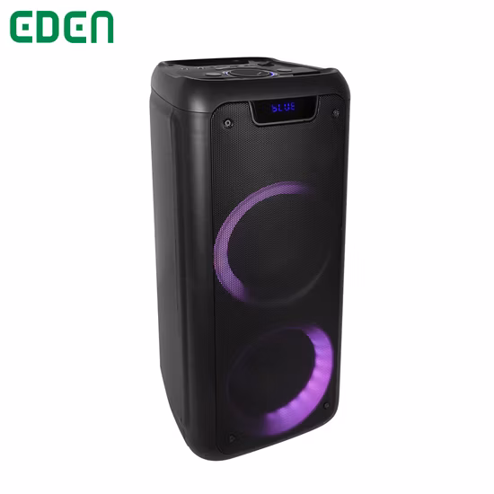 Doble altavoz audio portátil del partido de Bluetooth del Karaoke de DJ del subwoofer de madera de 12 pulgadas con Tws